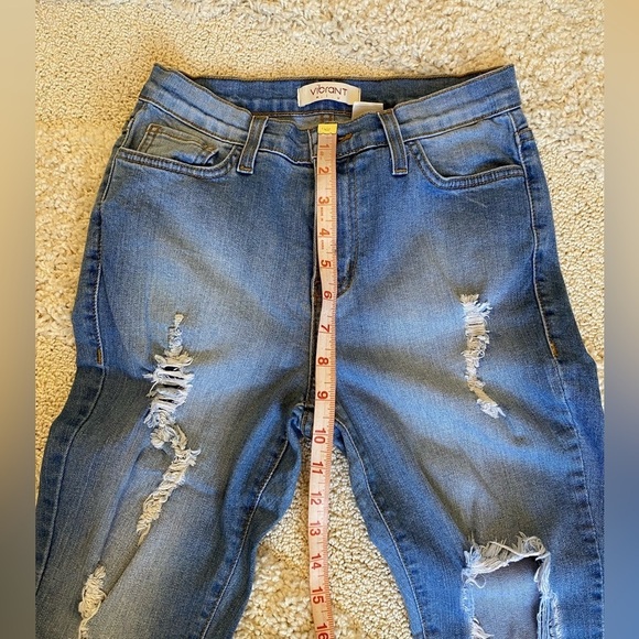 Vibrant High waisted distressed denim jeans size 5 M.I.U - Picture 10 of 11